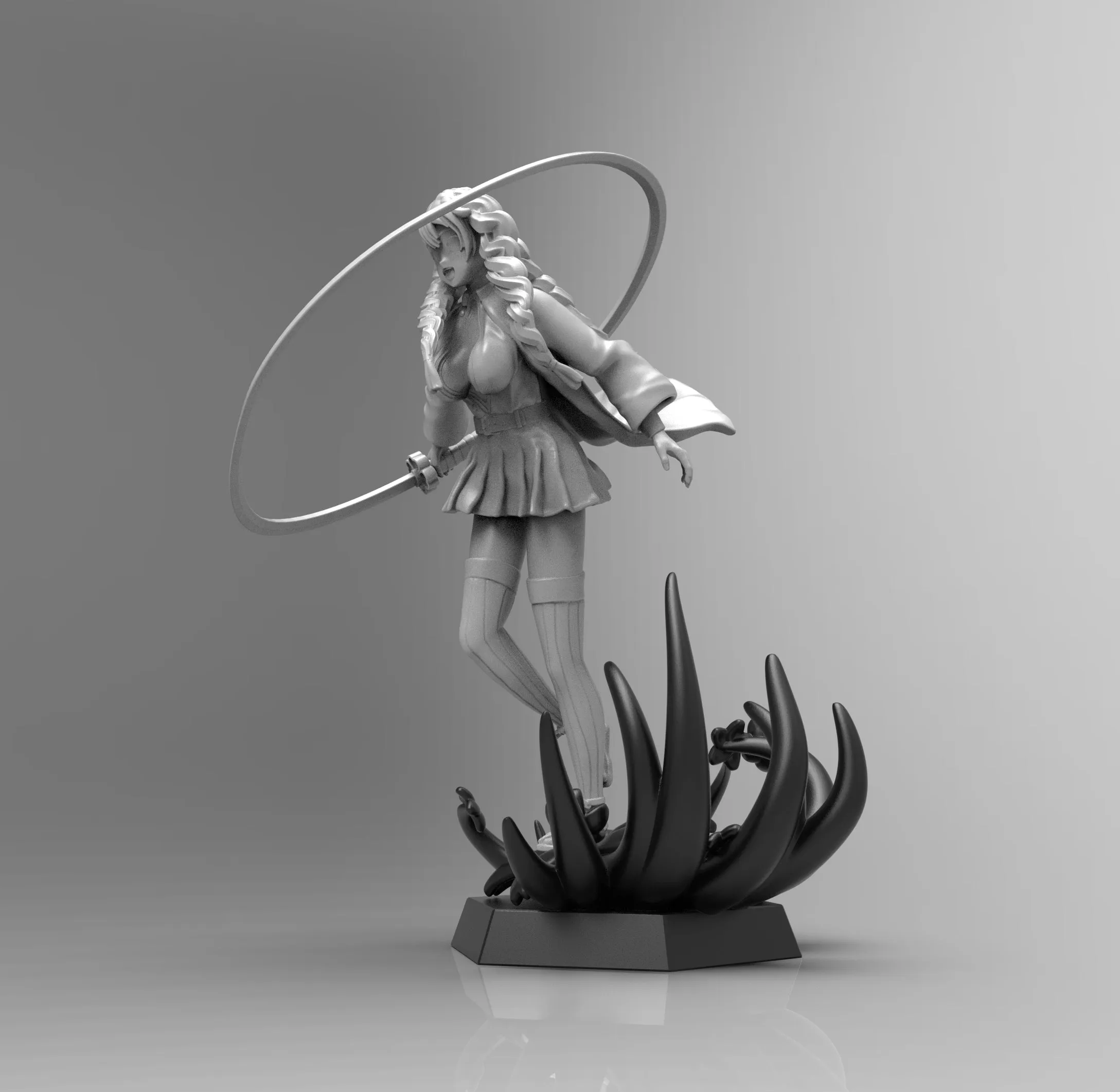 E002 - NSFW Anime character design, The Sexy hot girl Hero, STL 3D model design print download files