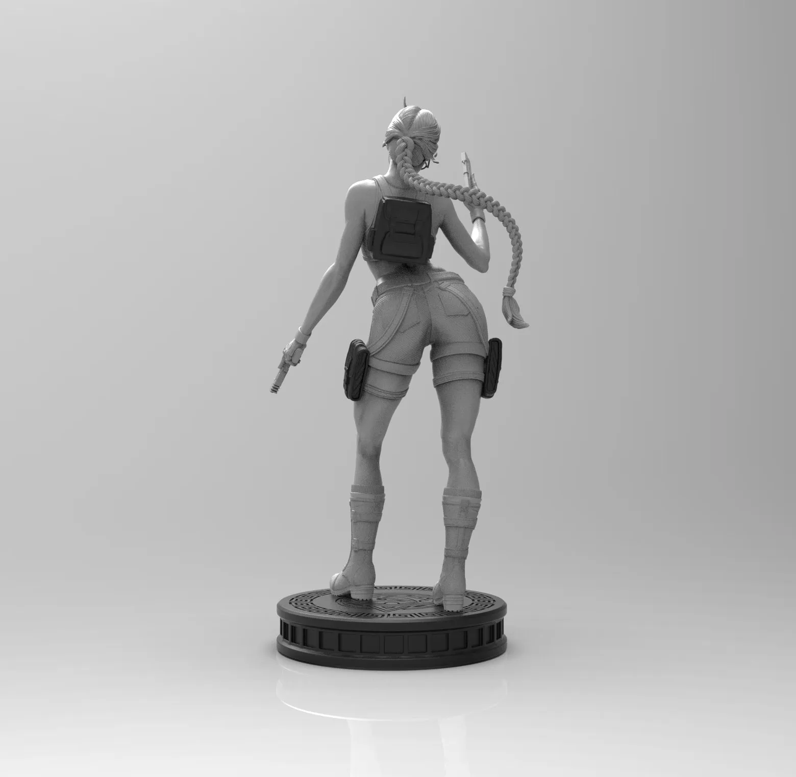 E019 - Games Character design, The Tomb girl , STL 3D model design print download files