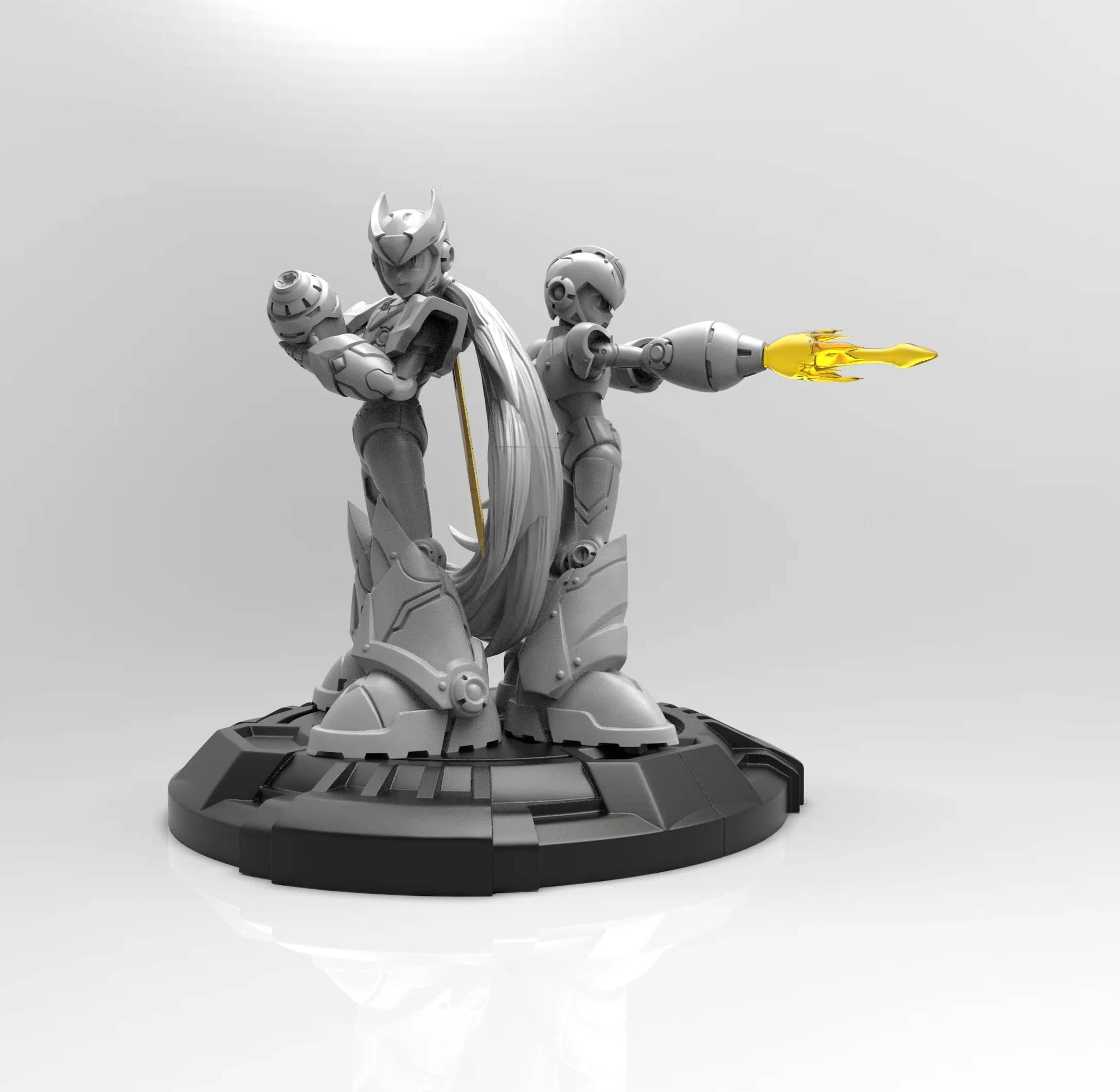 E027 - Games character design, The Megaman And The Z, STL 3D model design print download files
