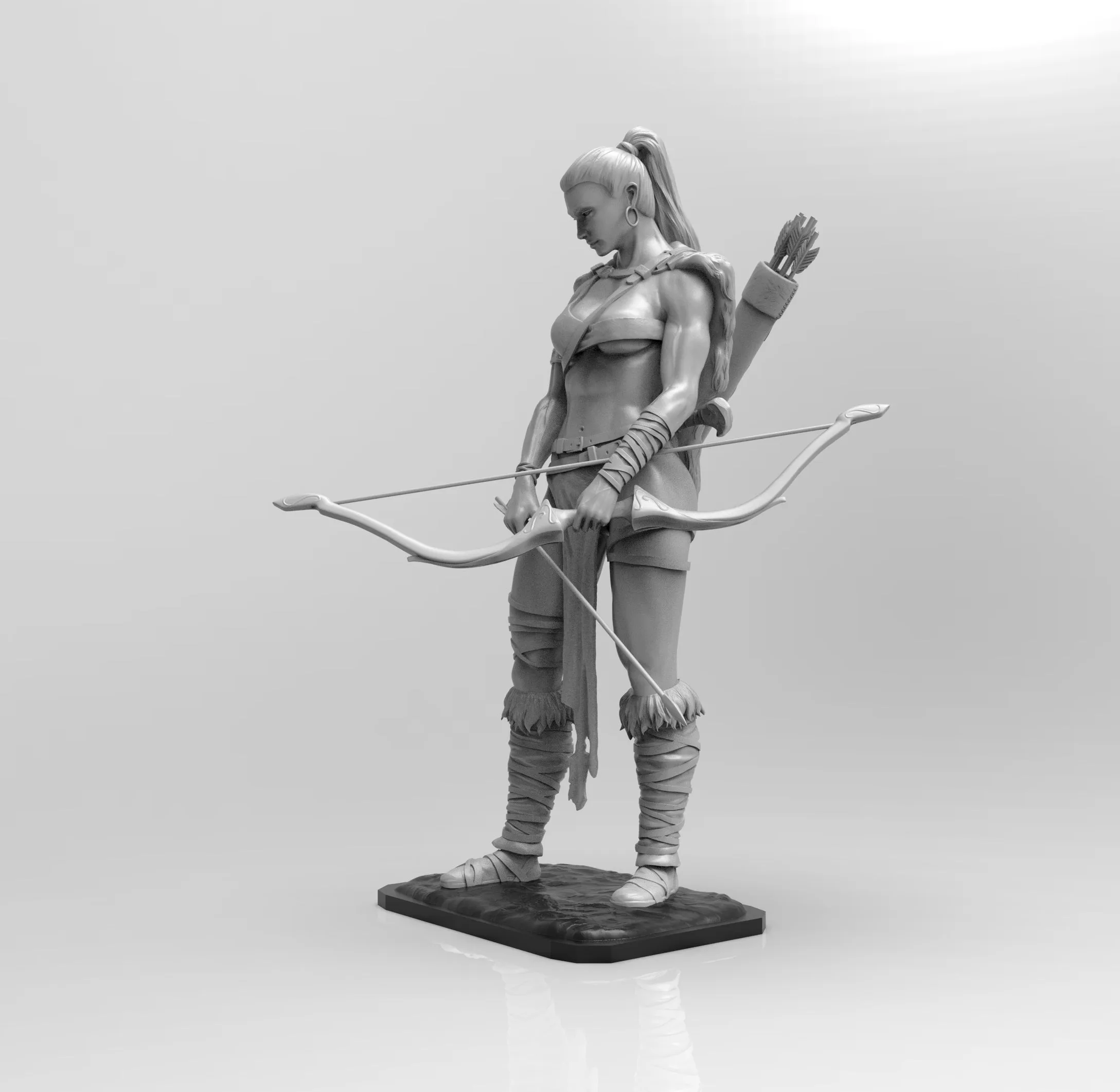 E036 - Character design statue, Hot and sexy lutania, STL 3D model design print download files