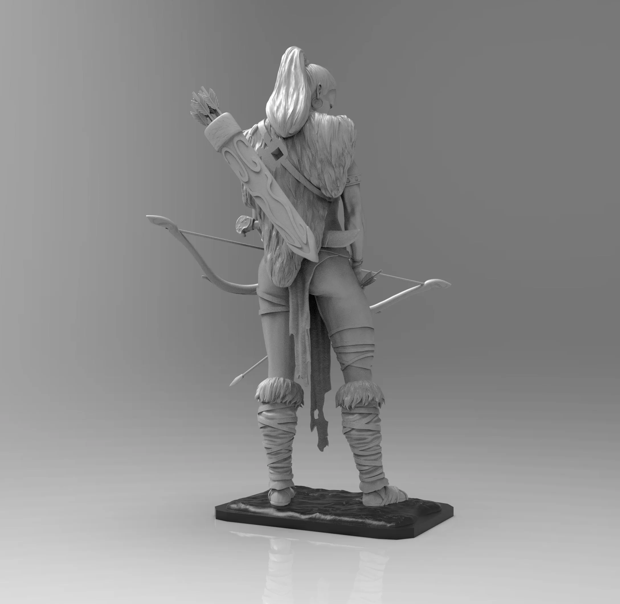 E036 - Character design statue, Hot and sexy lutania, STL 3D model design print download files
