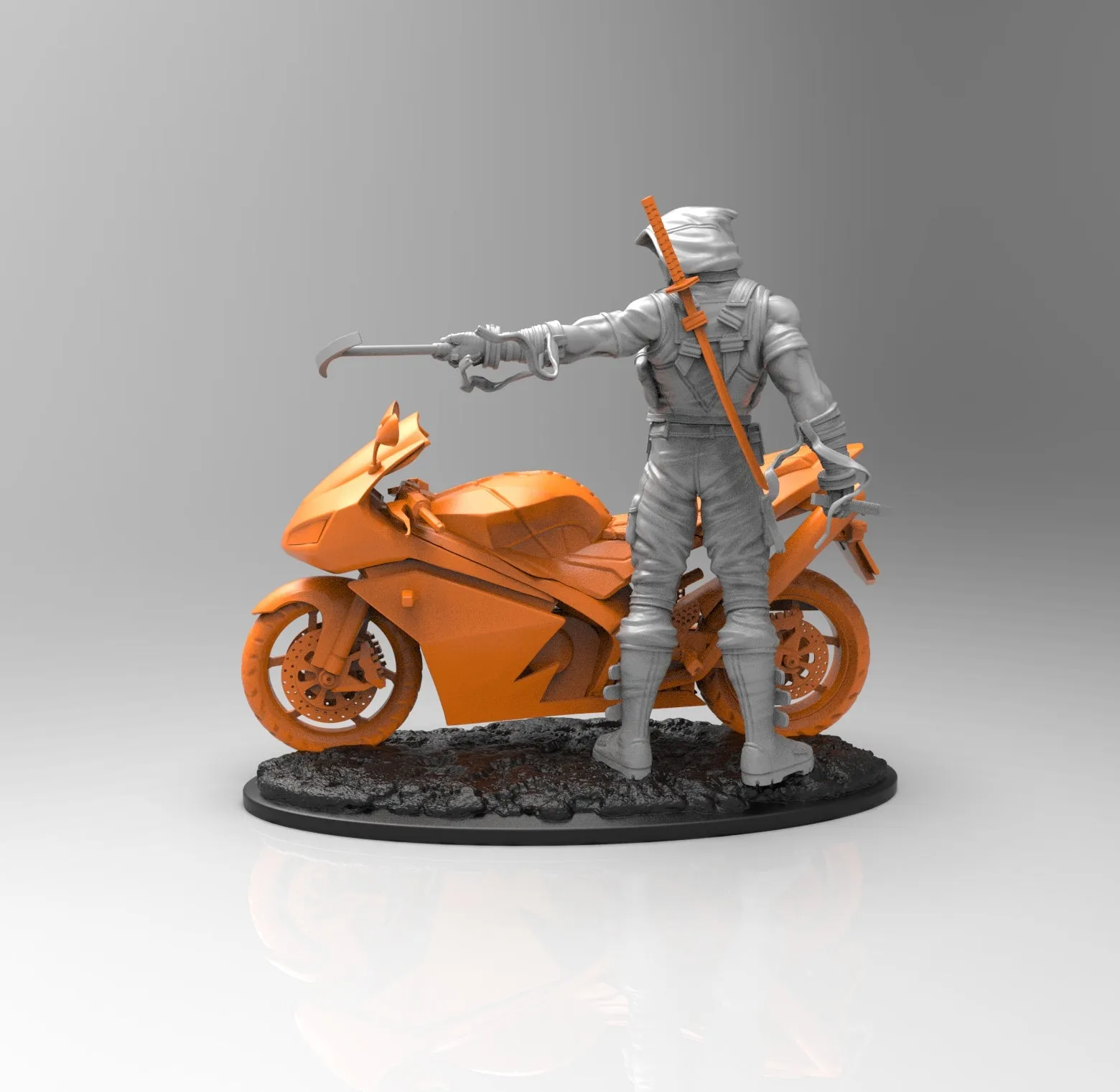 E124 - Comic character design, The Orange Hood character design, STL 3D model design print download files