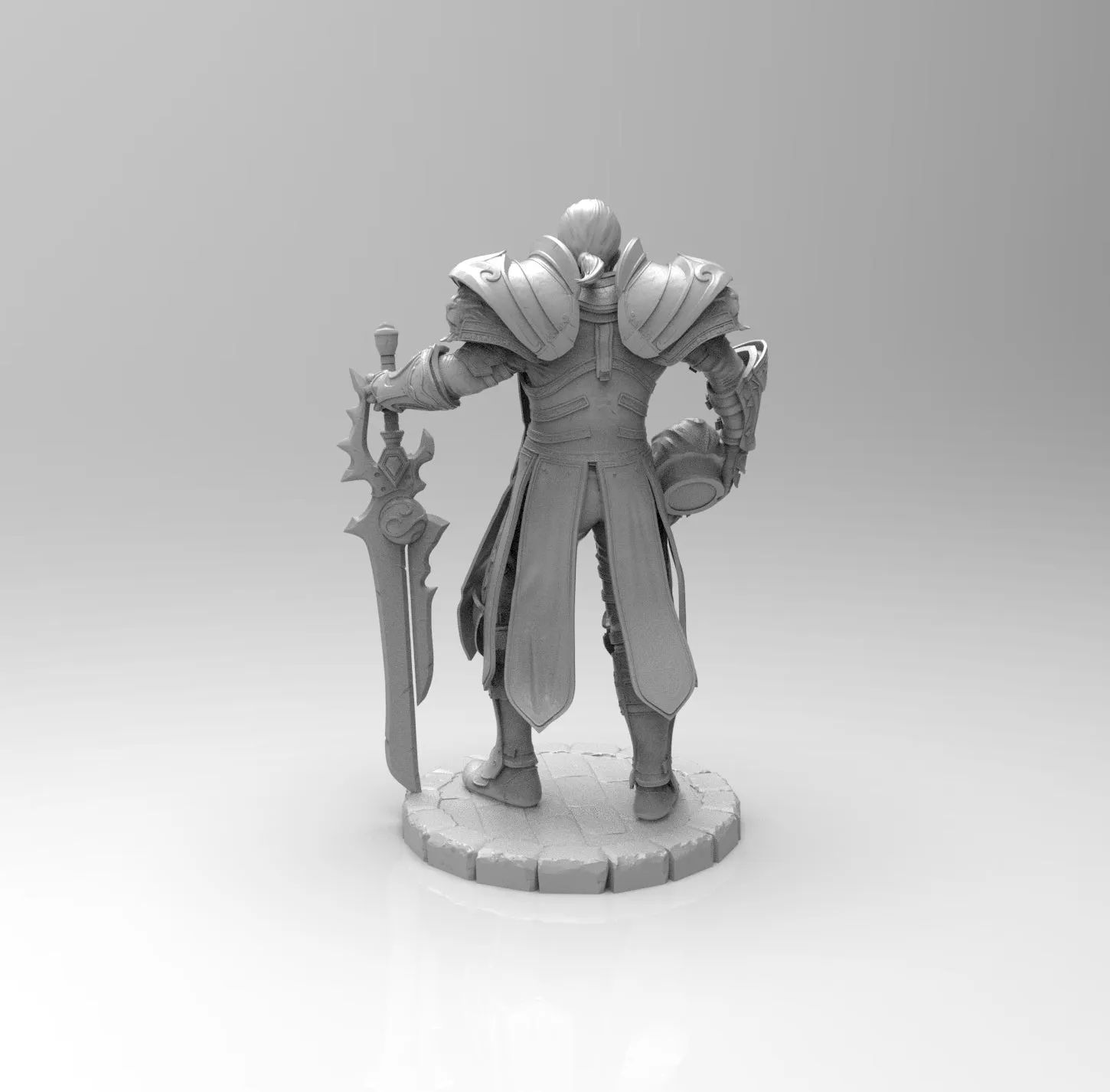 E329 - Games character design, The Aduh Wyrin with blade and armor, STl 3D model design print download files