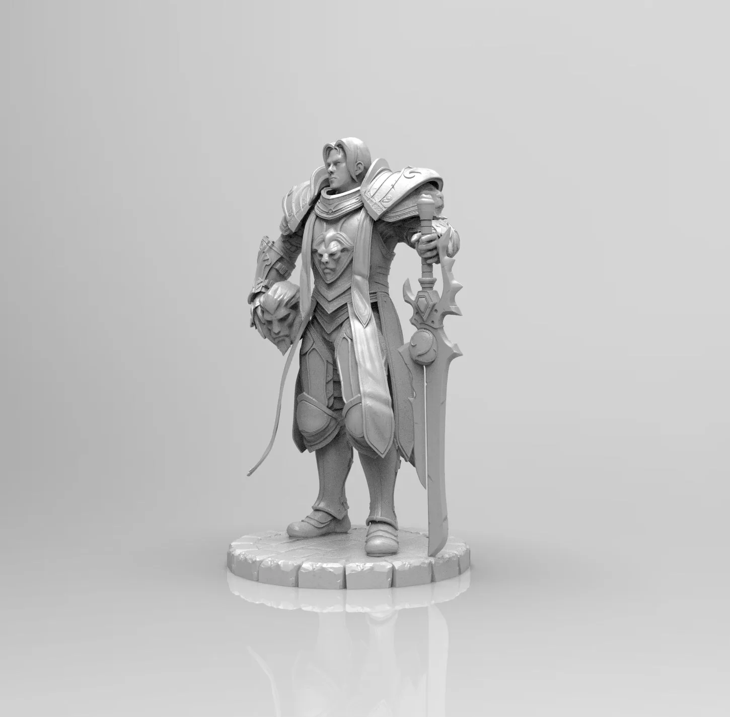 E329 - Games character design, The Aduh Wyrin with blade and armor, STl 3D model design print download files