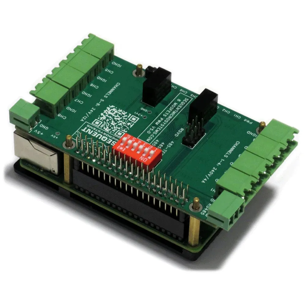 Eight MOSFETS 8-Layer Stackable HAT for Raspberry Pi