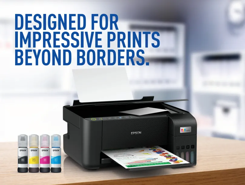 Epson L3210 3-in-1 Multifunctional EcoTank Printer with Epson Heat-Free Technology for Printing, Scanning and Copying