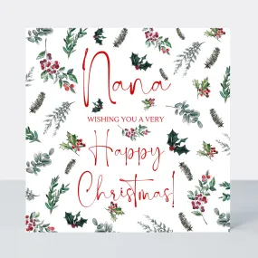 Evergreen Nana Happy Christmas Card