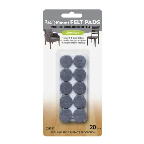 Felt Feet Round 19mm - 20pc