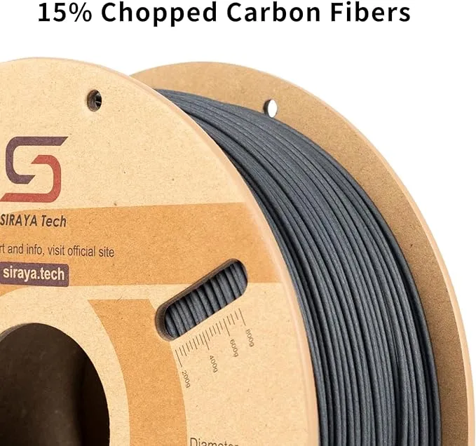 Fibreheart PPA based PAHT-CF Black FDM Printing Filament for 0.6mm Nozzles (1kg for US)