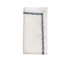 Filament Napkin in White & Navy Set of 4 by Kim Seybert