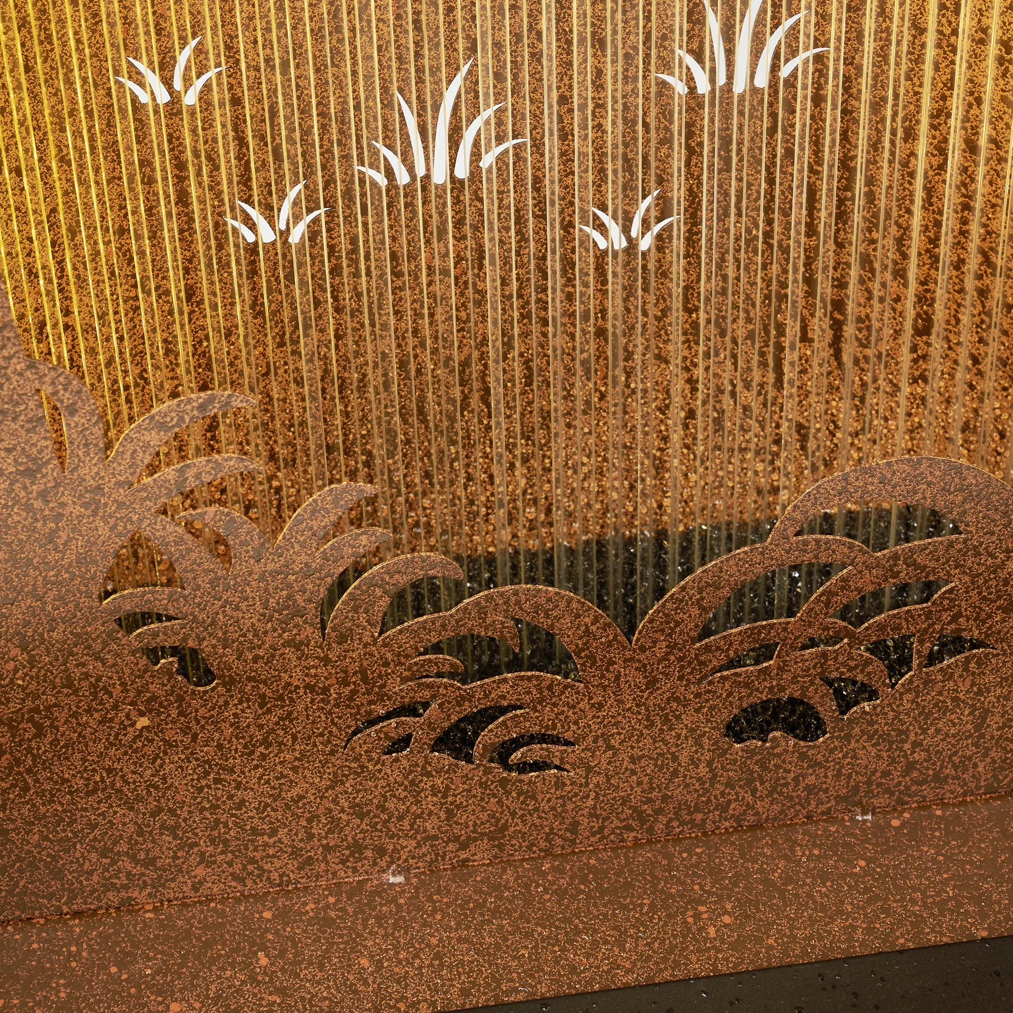 Forest Hollow Carved Fountain W/leds