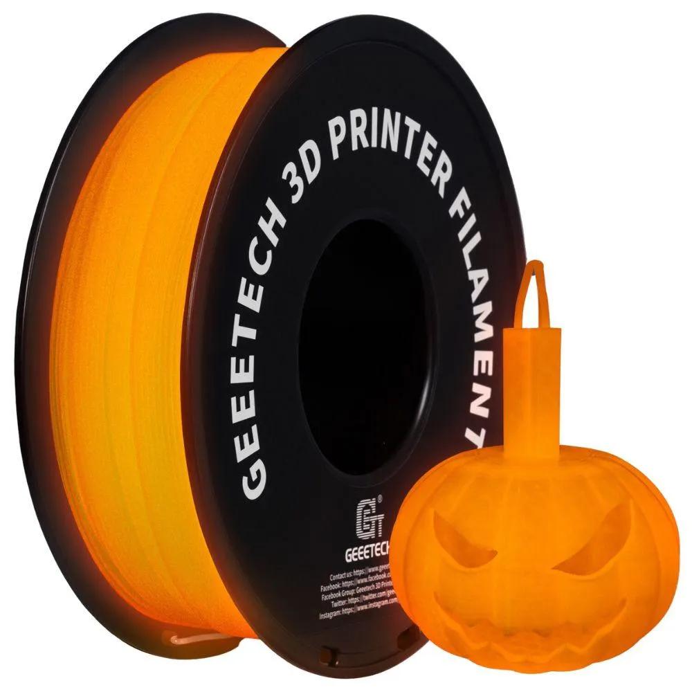 Geeetech 1kg 1.75mm Glow in the dark Green PLA 3D Printer Filament Great for Halloween Night Lights Cosplay