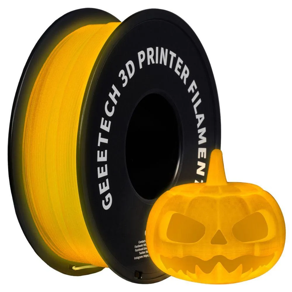 Geeetech 1kg 1.75mm Glow in the dark Green PLA 3D Printer Filament Great for Halloween Night Lights Cosplay