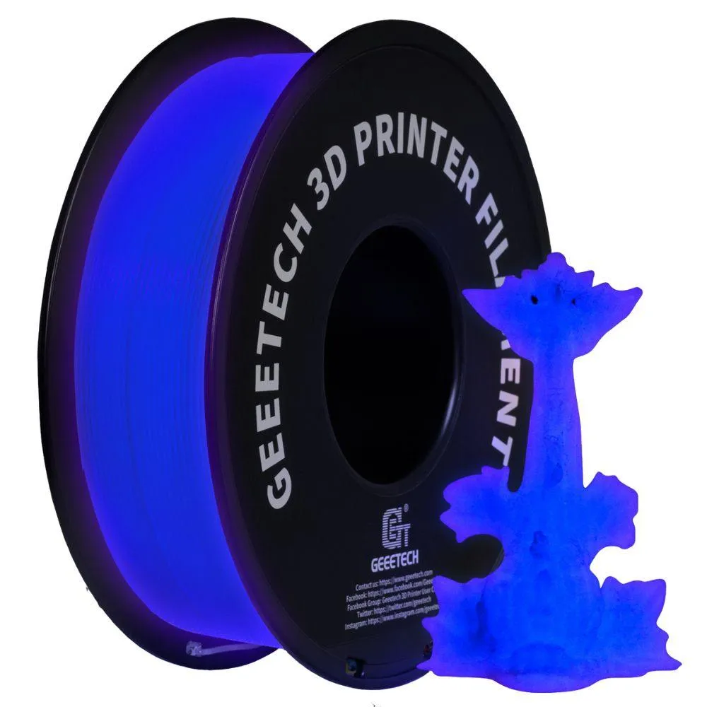 Geeetech 1kg 1.75mm Glow in the dark Green PLA 3D Printer Filament Great for Halloween Night Lights Cosplay