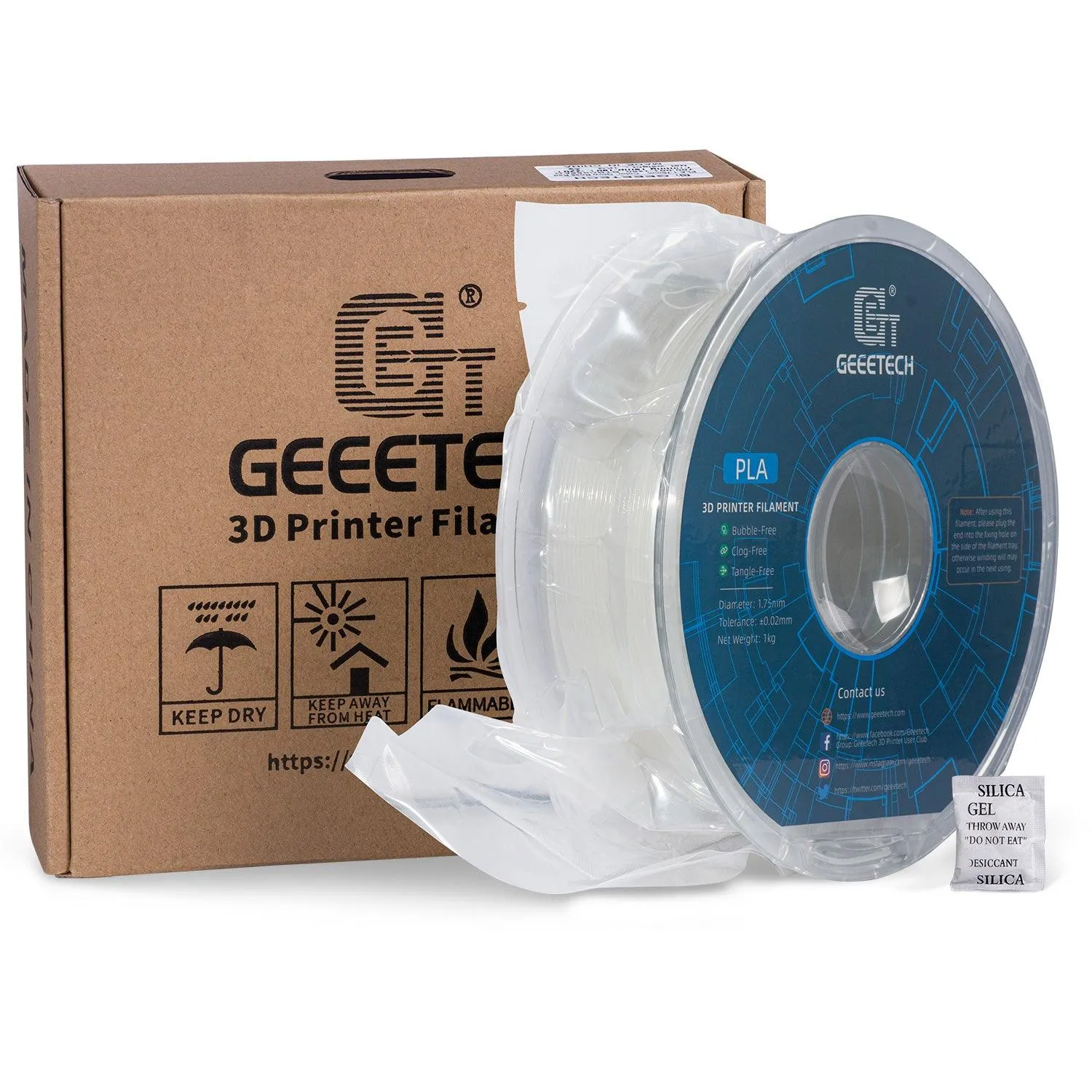 Geeetech 1kg 1.75mm Glow in the dark Green PLA 3D Printer Filament Great for Halloween Night Lights Cosplay