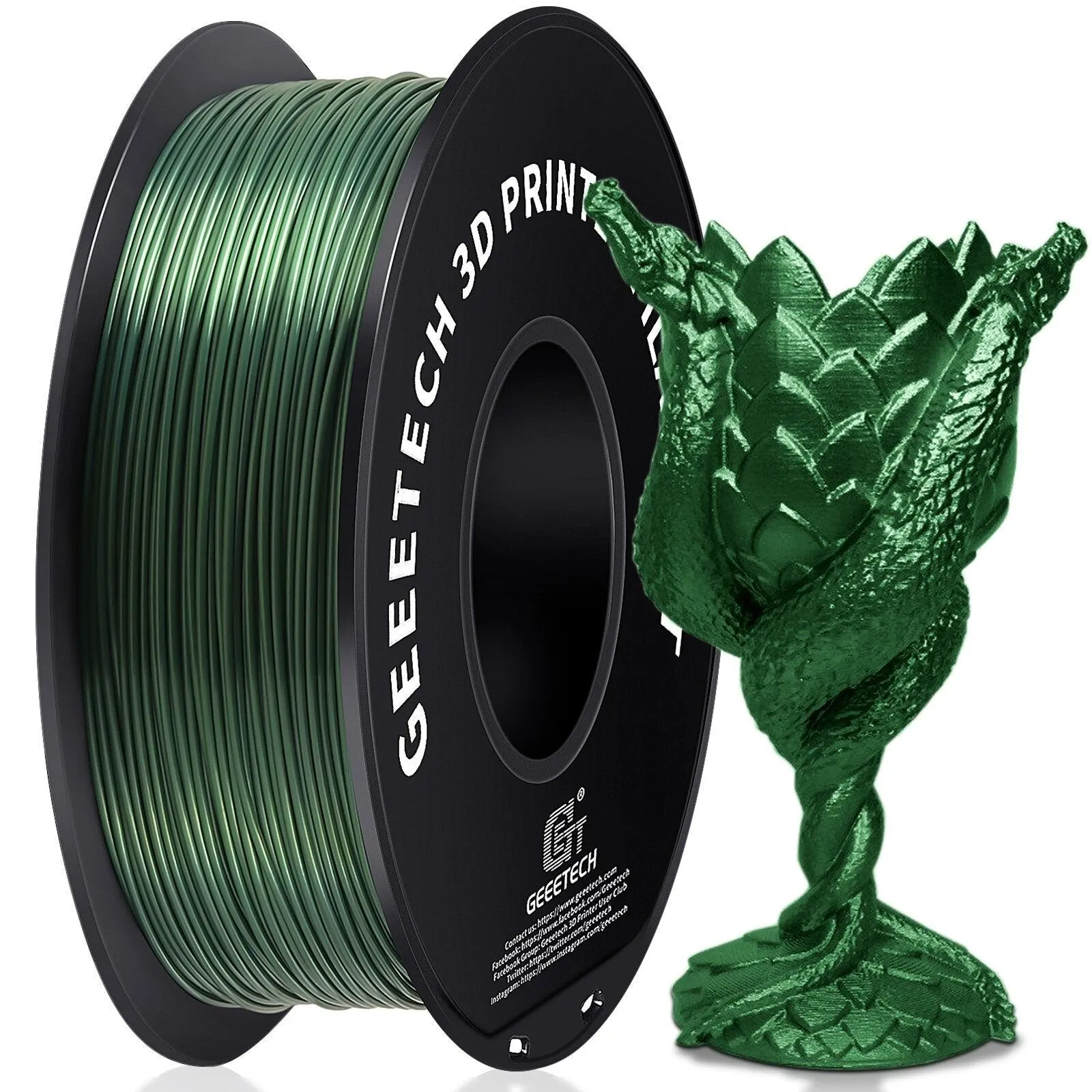 Geeetech PLA 3D Printer Filament: 1kg 1.75mm Many Colours ideal for all FDM 3D Printers