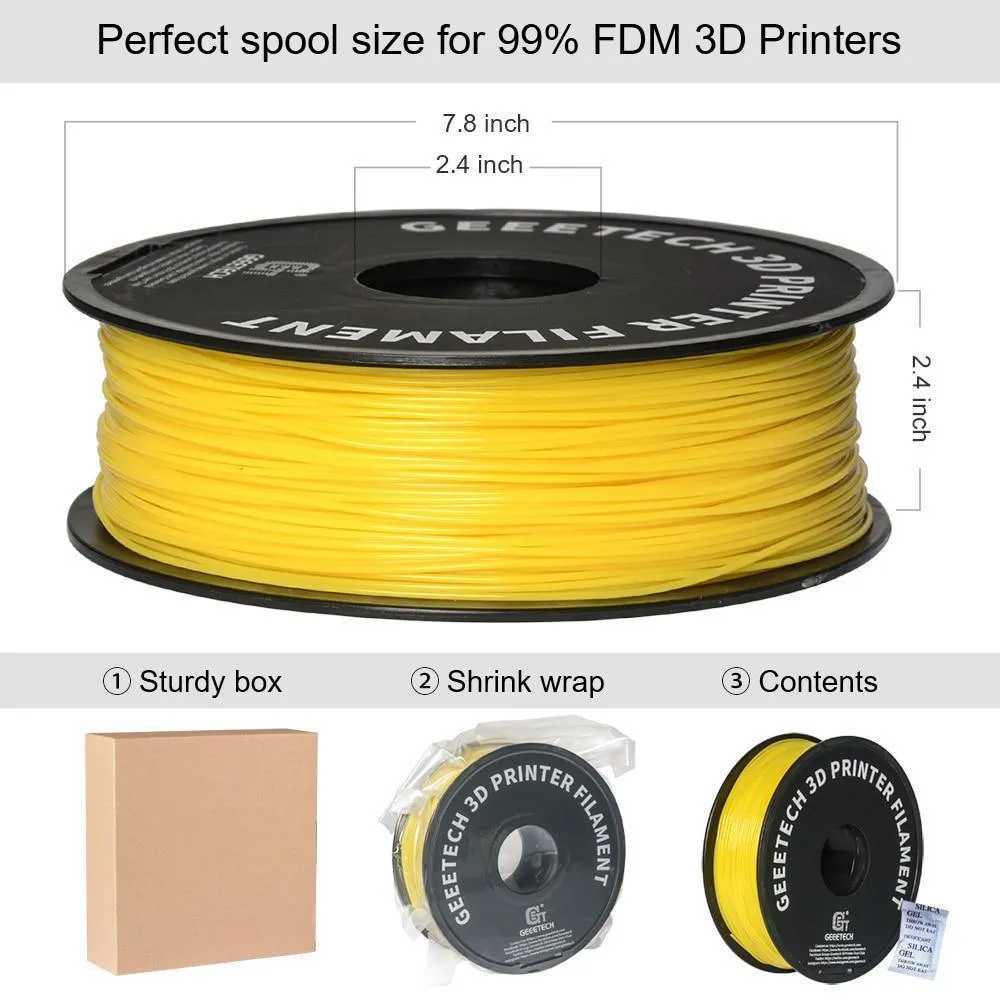 Geeetech PLA 3D Printer Filament: 1kg 1.75mm Many Colours ideal for all FDM 3D Printers