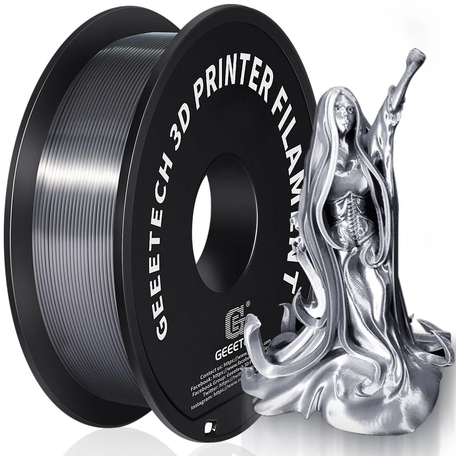 Geeetech PLA 3D Printer Filament: 1kg 1.75mm Many Colours ideal for all FDM 3D Printers