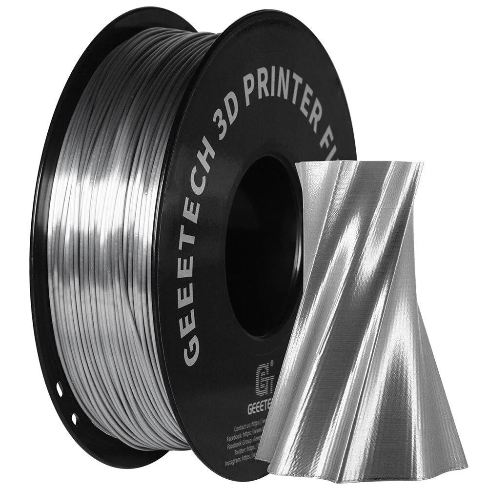 Geeetech PLA 3D Printer Filament 1kg 1.75mm Many Colours inc. Wood, Glow In The Dark, Silk