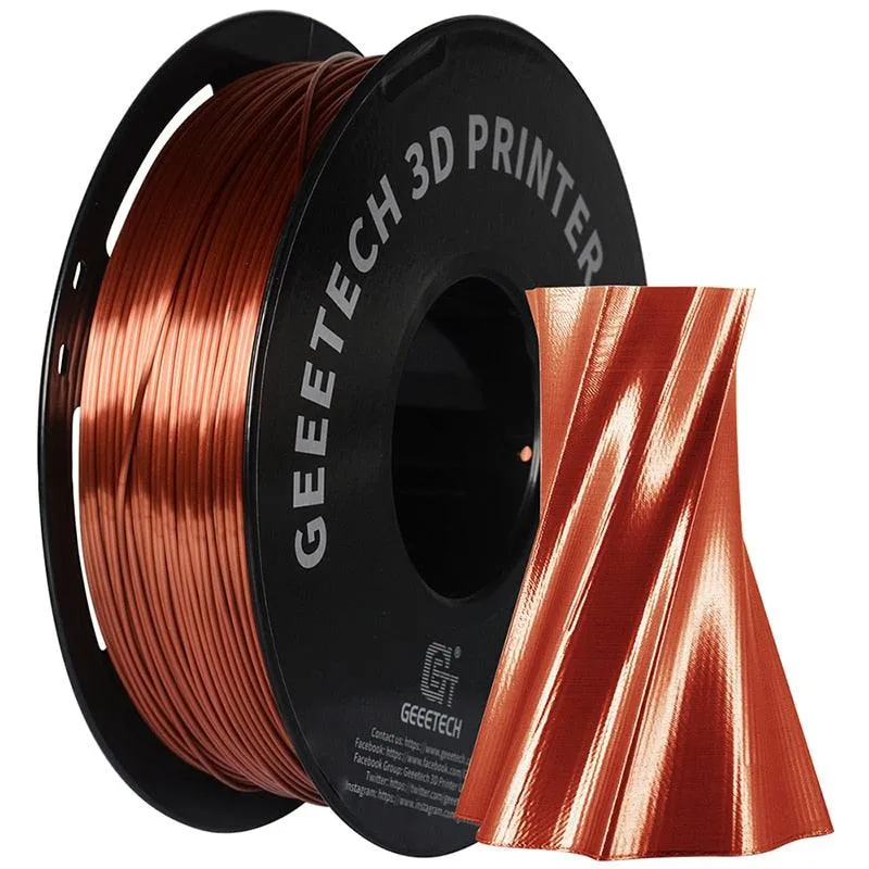 Geeetech PLA 3D Printer Filament 1kg 1.75mm Many Colours inc. Wood, Glow In The Dark, Silk