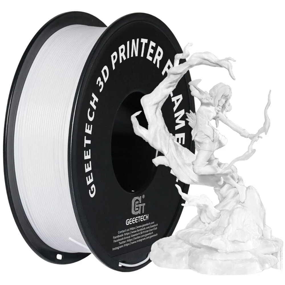 Geeetech PLA 3D Printer Filament 1kg 1.75mm Many Colours inc. Wood, Glow In The Dark, Silk