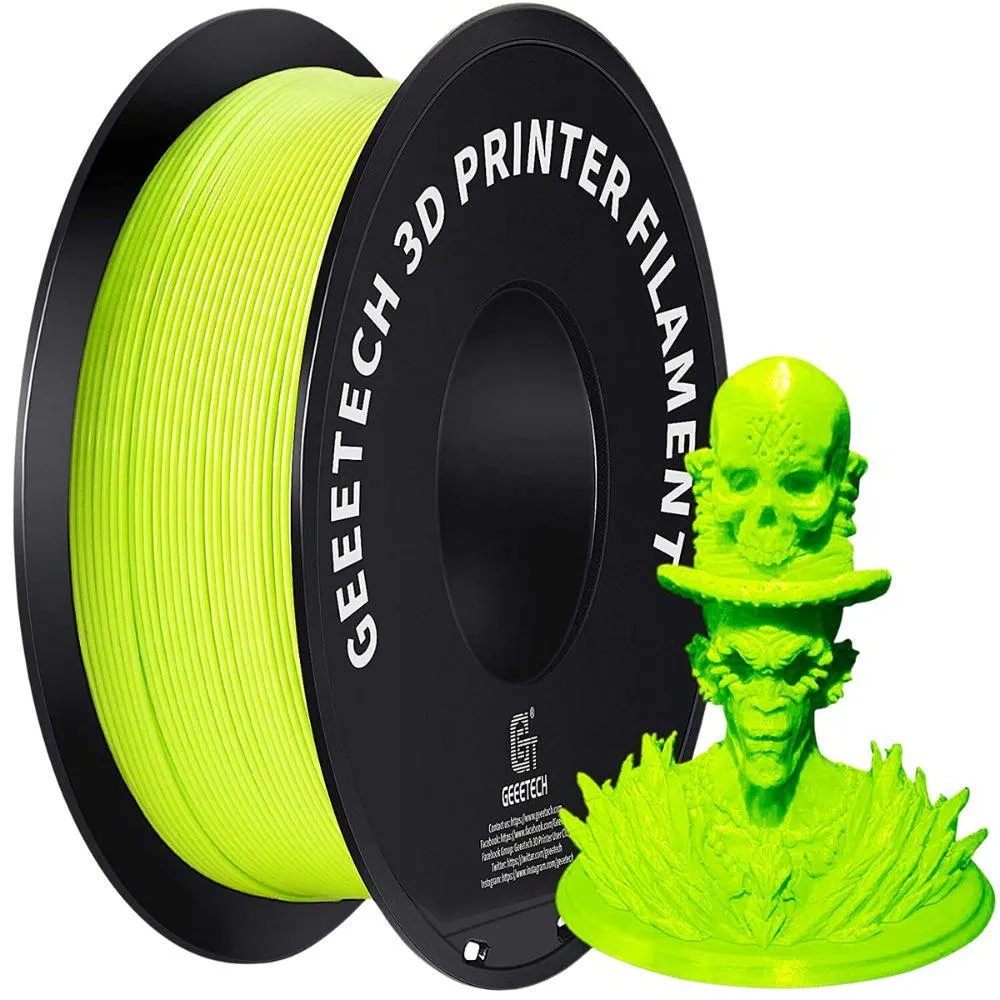 Geeetech PLA 3D Printer Filament 1kg 1.75mm Many Colours inc. Wood, Glow In The Dark, Silk