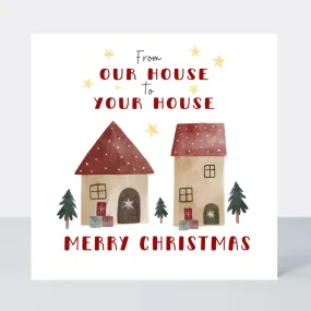 Holly Jolly Our House To Your House Christmas Card