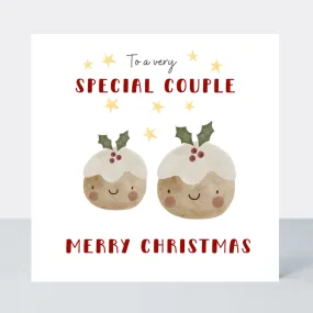 Holly Jolly Special Couple Pudding Christmas Card