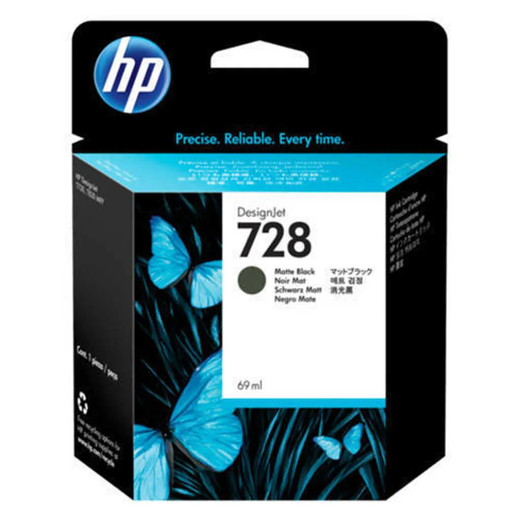 HP 728 69ml Matte Black DesignJet Ink Cartridge