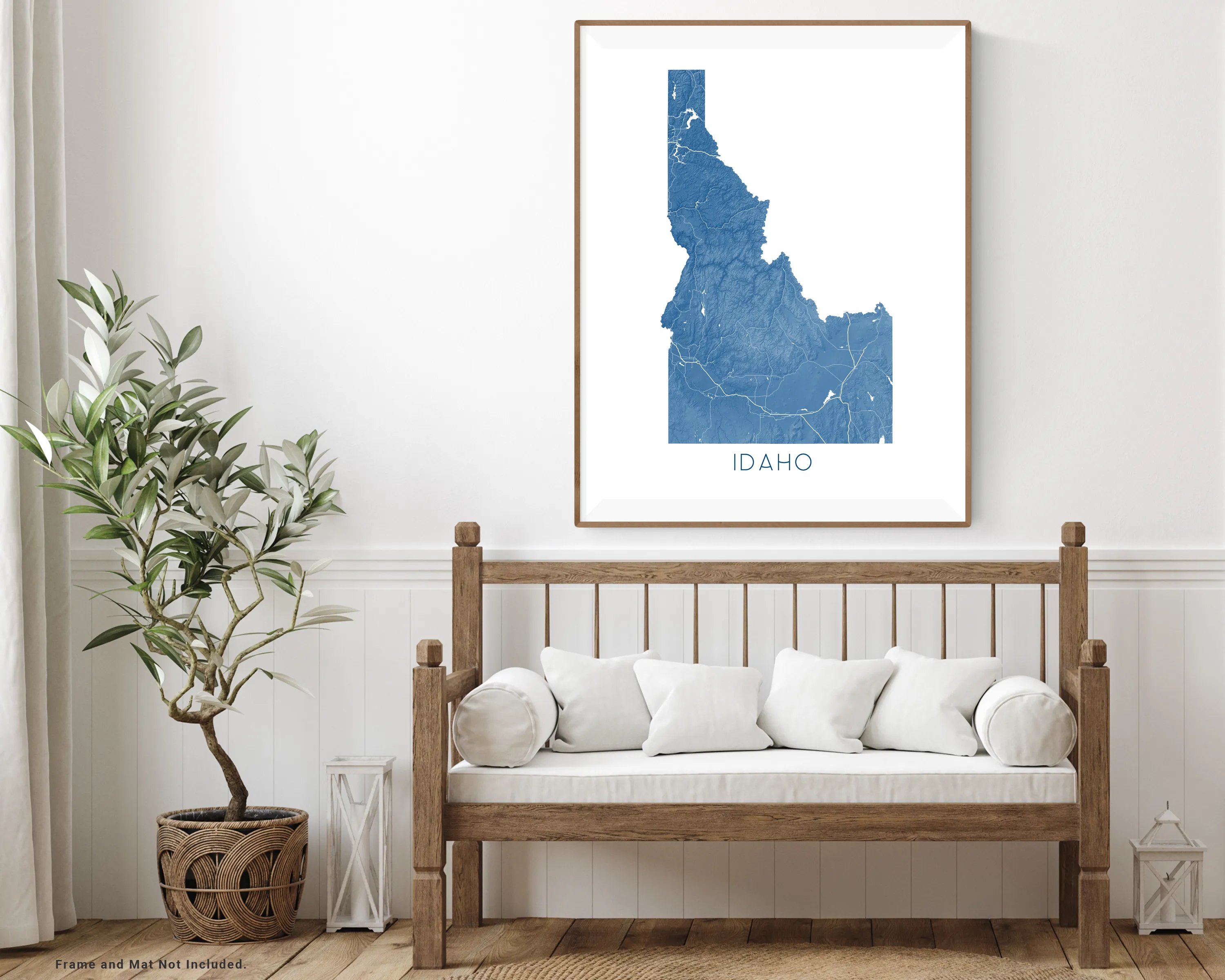 Idaho Map Print - Topographic Map of Idaho State Maps
