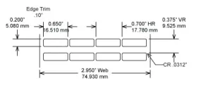 Identco TTL102-433-10 .65x.20 Ultra-Durable Gloss White Polyimide Thermal Transfer Labels
