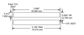 Identco TTL110-701-10 3.0x.3125 Matte White Polyester Thermal Transfer Labels