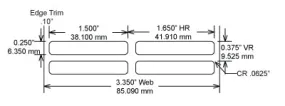 Identco TTL114-411-10 1.5x.25 Matte Tan Polyimide Thermal Transfer Labels