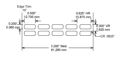 Identco TTL121-701-10 .50x.20 Matte White Polyester Thermal Transfer Labels