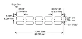 Identco TTL121-701-10 .50x.20 Matte White Polyester Thermal Transfer Labels