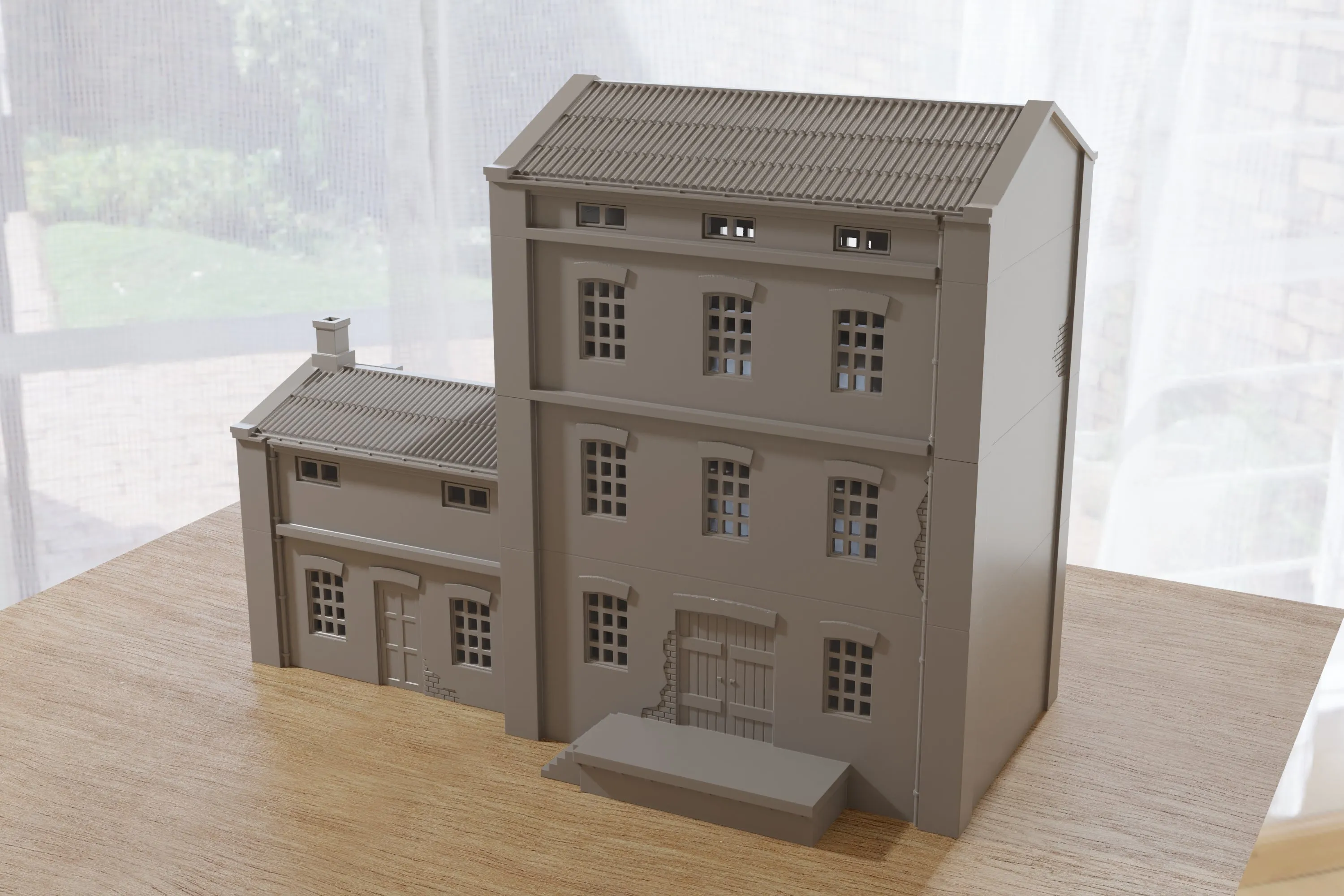 Industrial Buildings Set - Digital Download .STL Files for 3D Printing
