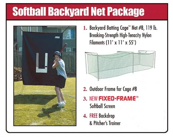 JUGS Softball Backyard Net Package