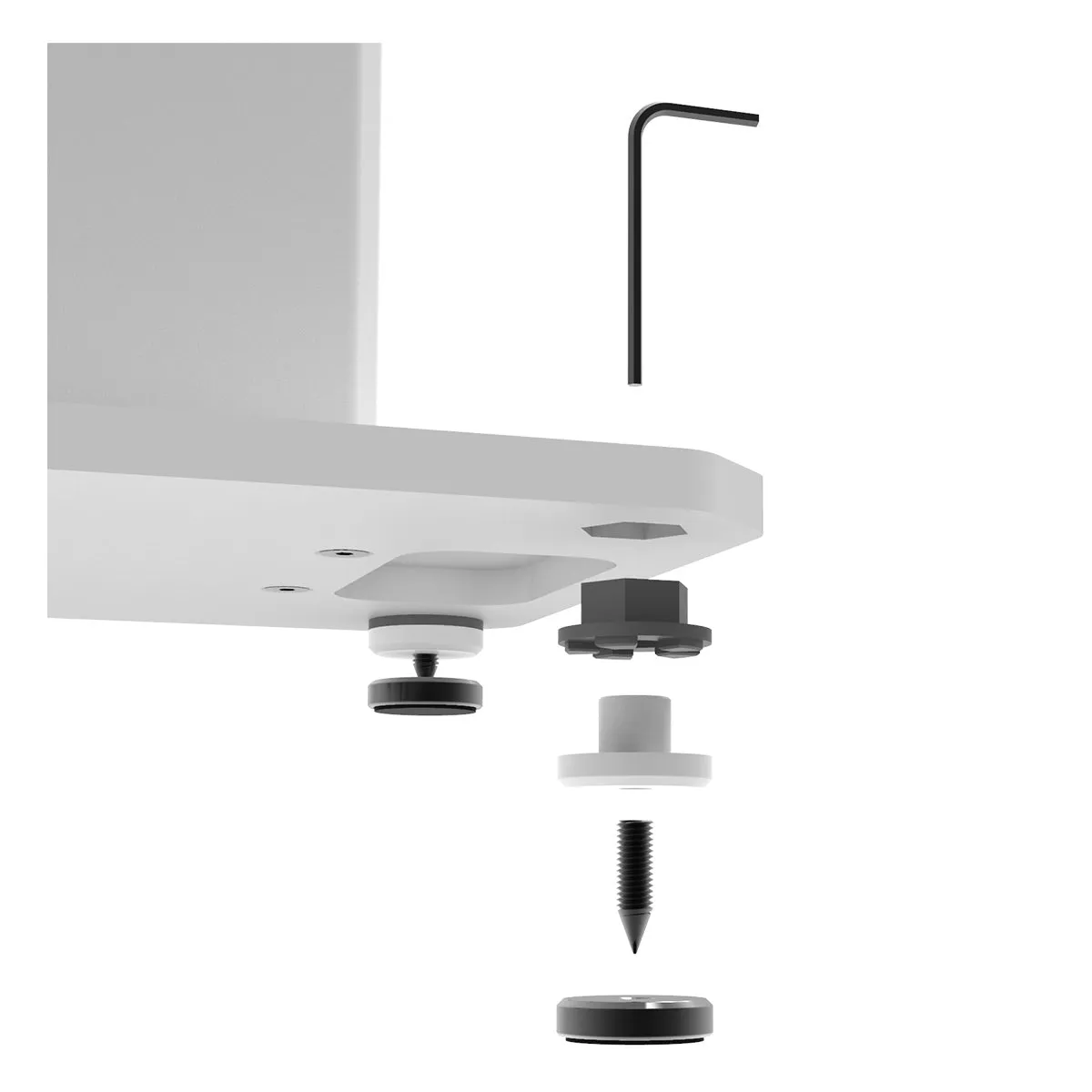 Kanto SX22 22" Tall Fillable Speaker Stands with Isolation Feet - Pair (White)