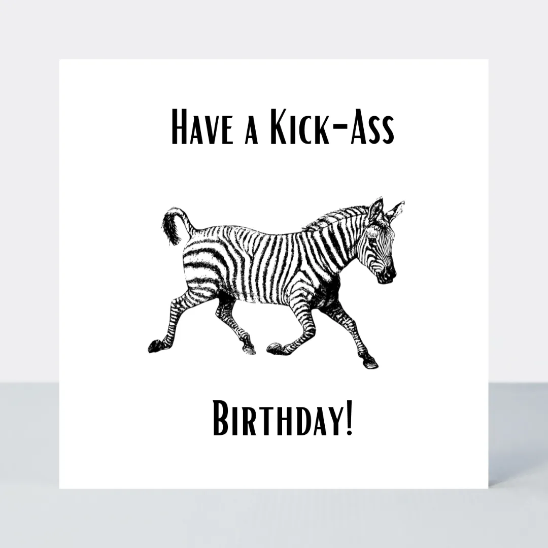 Law Of The Jungle Kick-Ass Birthday Card