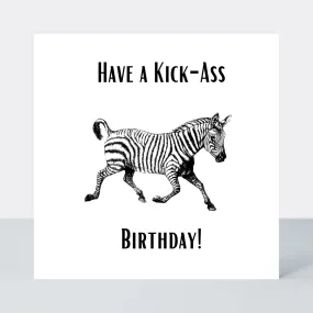 Law Of The Jungle Kick-Ass Birthday Card