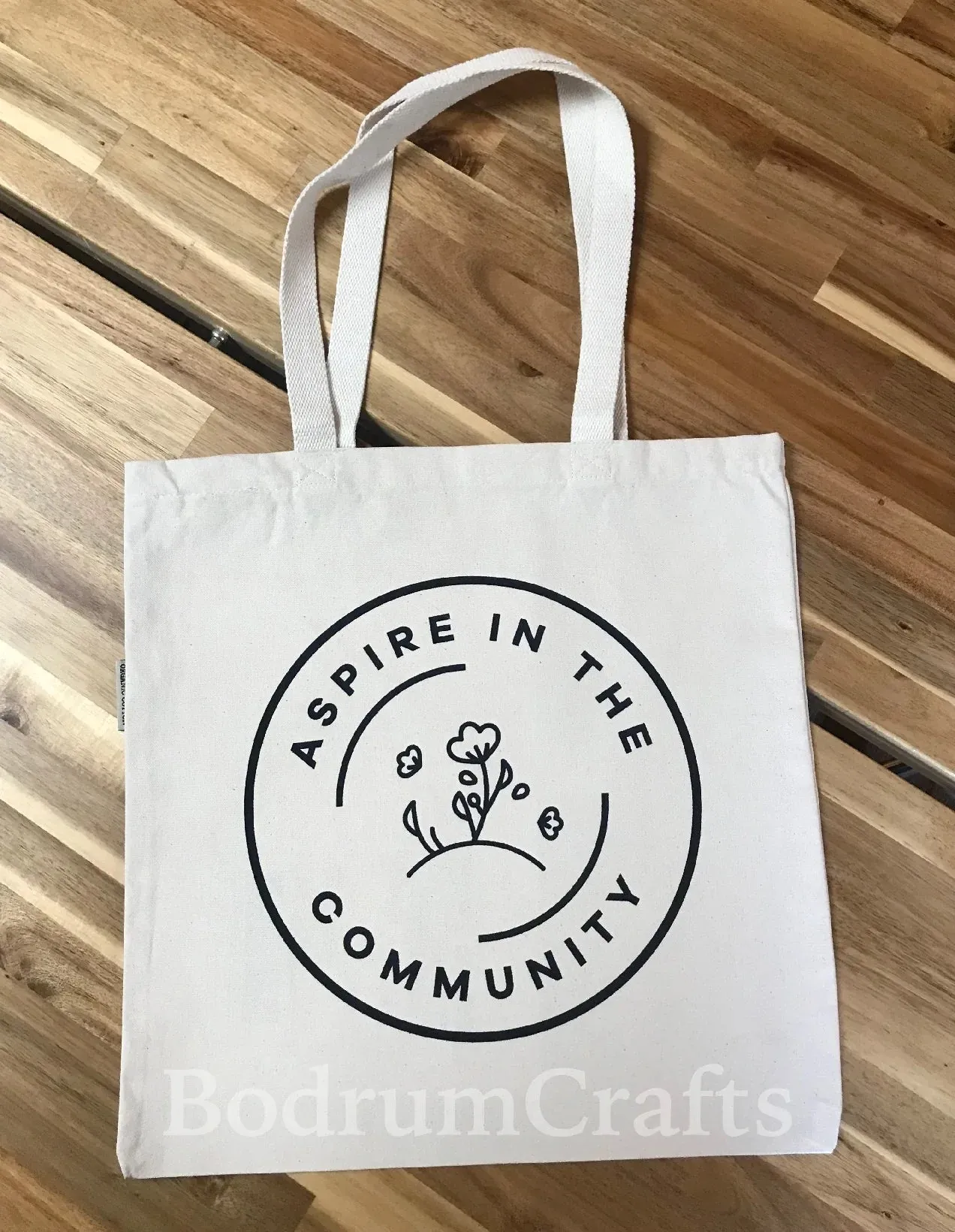 Lightweight Cotton Tote Bags with Two Color Logo Printed