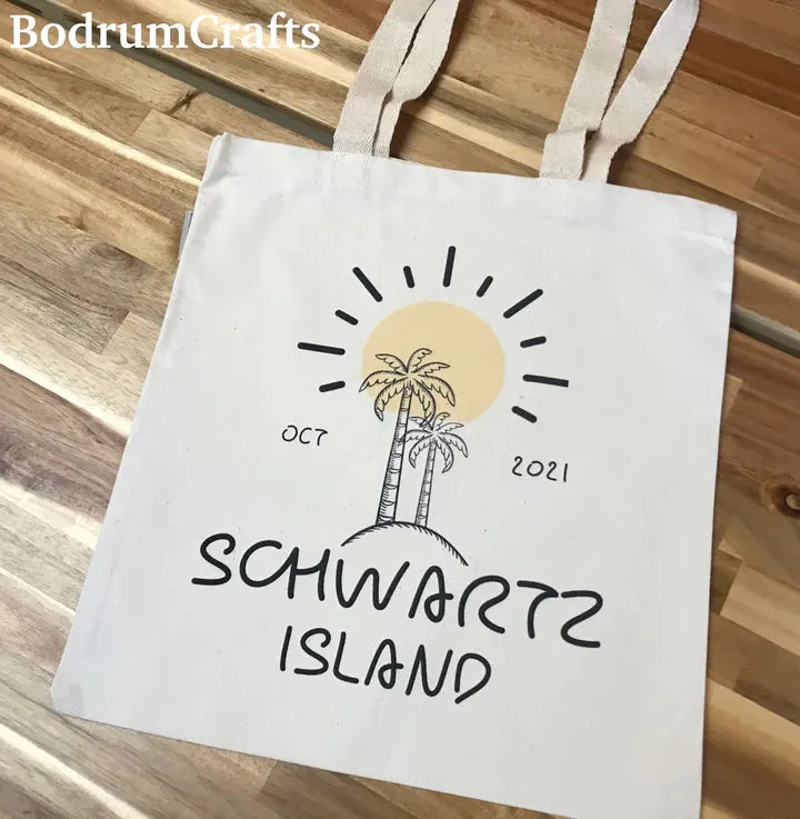 Lightweight Cotton Tote Bags with Two Color Logo Printed