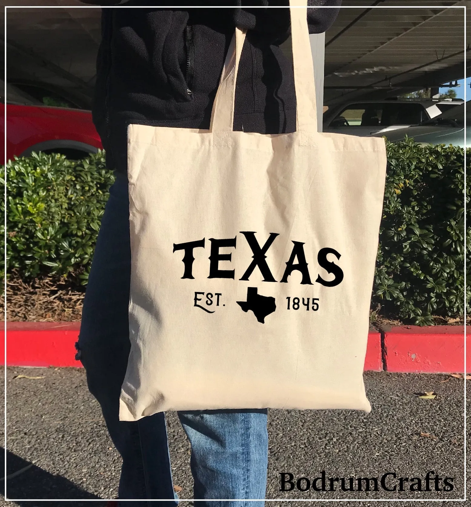 Lightweight Cotton Tote Bags with Two Color Logo Printed