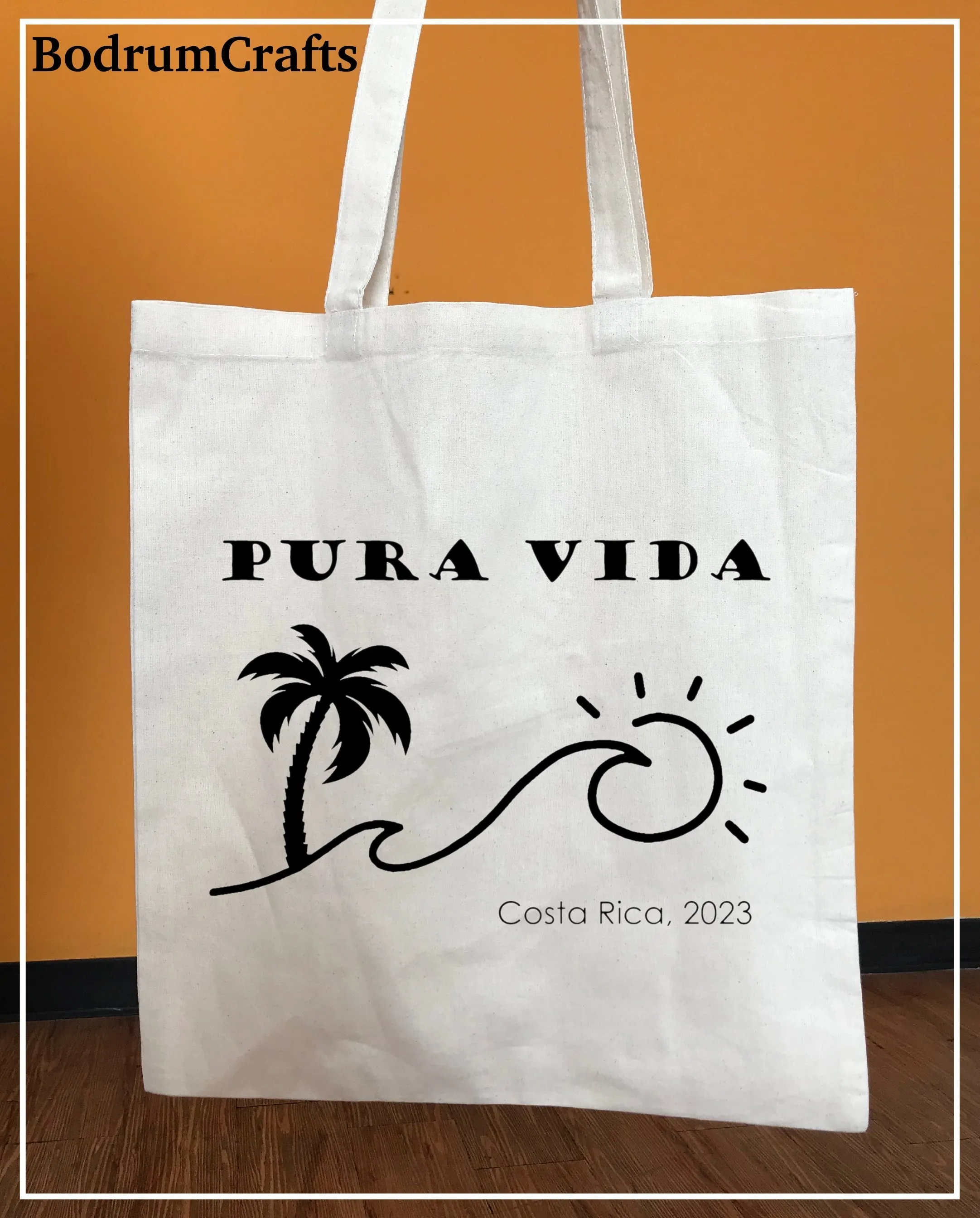 Lightweight Cotton Tote Bags with Two Color Logo Printed