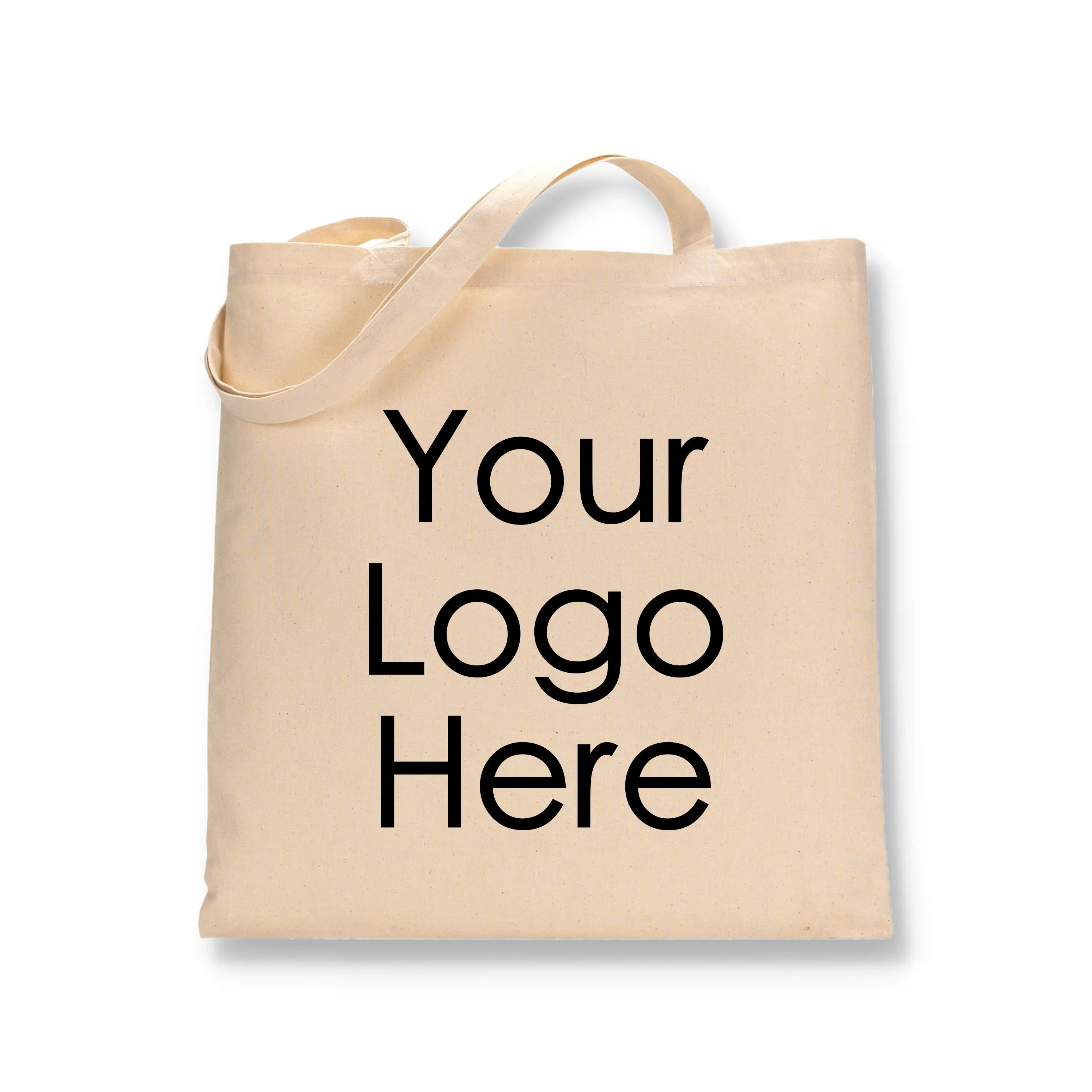 Lightweight Cotton Tote Bags with Two Color Logo Printed