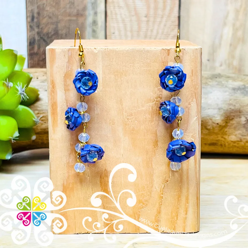 Long Carnation Palm Earrings - Palm Earrings