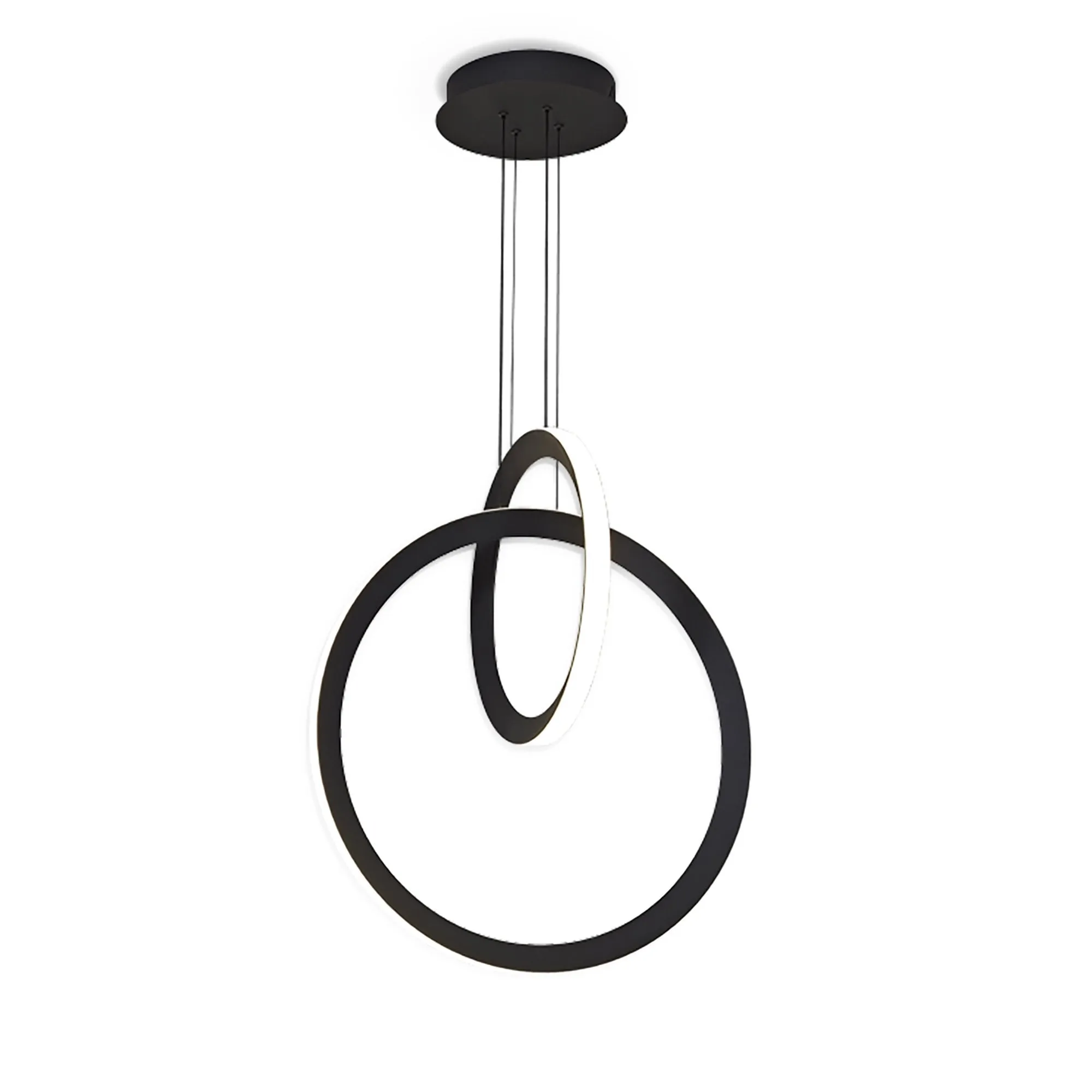 Mantra M7141 | Kitesurf Double Loop 48W LED Pendant | Black Finish