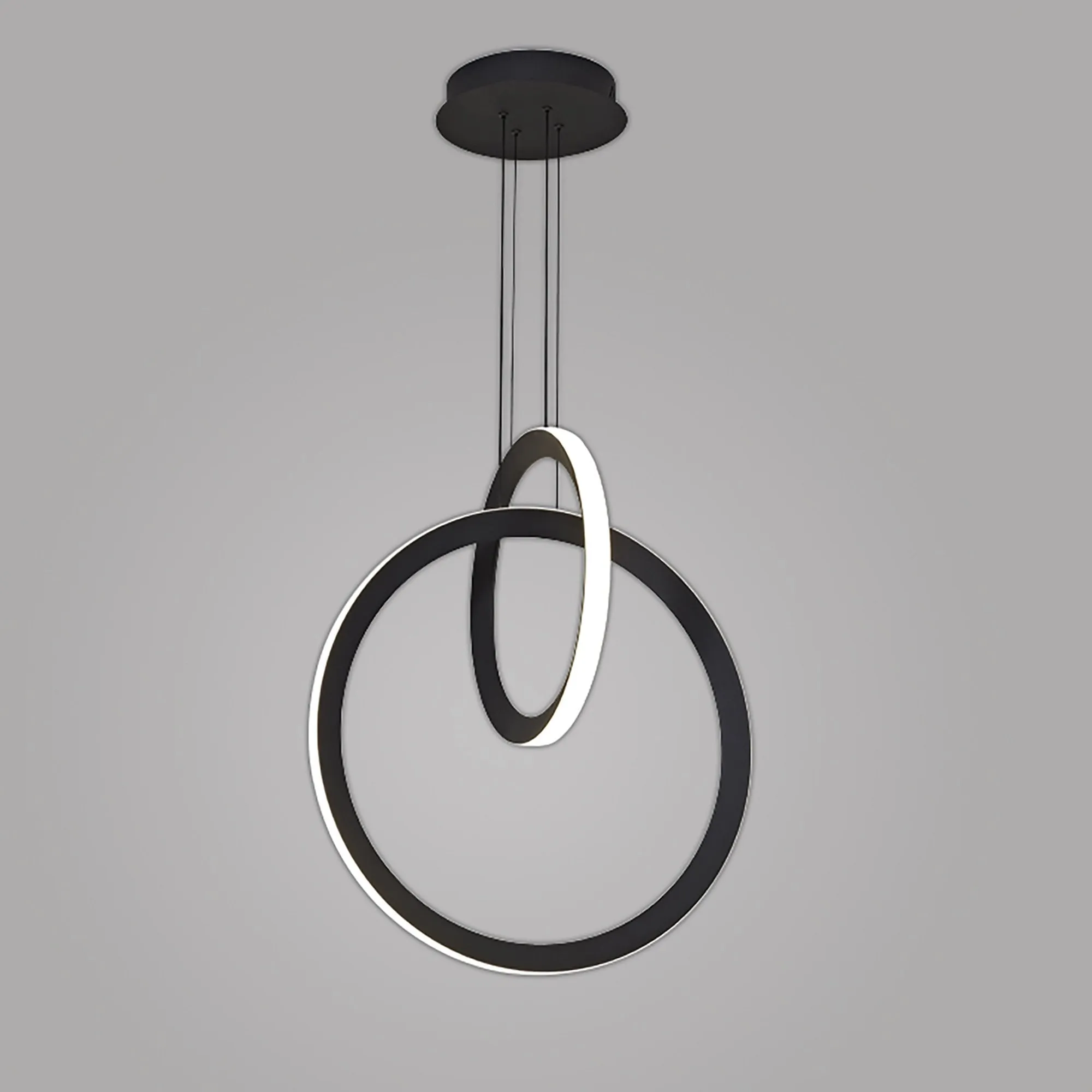 Mantra M7141 | Kitesurf Double Loop 48W LED Pendant | Black Finish