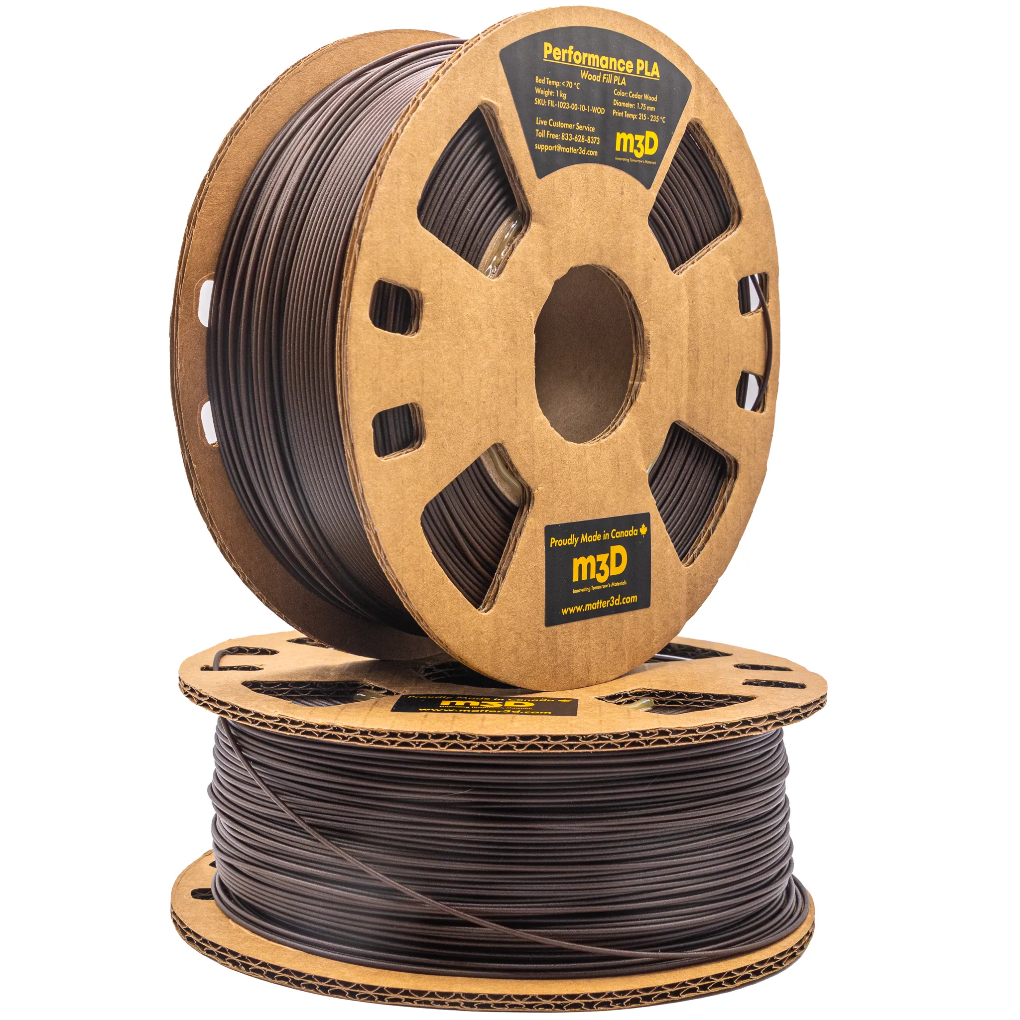 Matter3D Performance PLA - Wood Fill - (1kg)