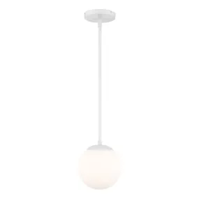 Niveous 7 In LED Pendant Light White Finish